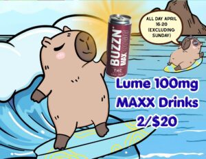 Lume Buzzn MAX 100mg drinks 2 for $20 Fluresh dispensary Grand Rapids Michigan 420 deals